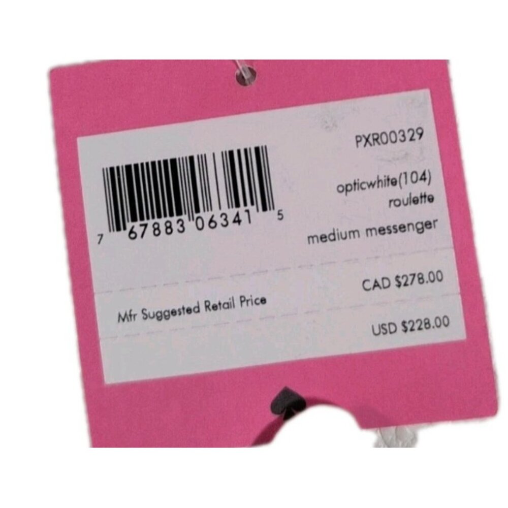 Kate Spade new york Roulette‎ Medium Messenger Optic White - New - Picture 3 of 6